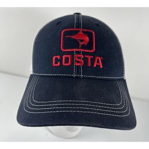 Costa Hat Cap Snapback Blue Red‎ Adjustable Fish Fishing Outdoors Casual